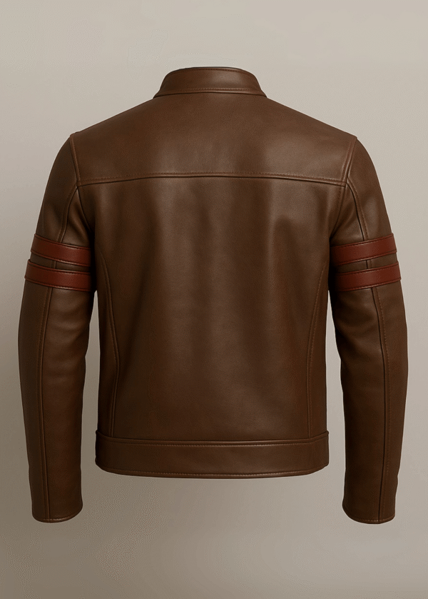17 Vintage Racer Leather Jacket – Chestnut Brown
