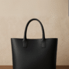 Classic Everyday Leather Tote – Black