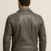 Classic Moto Leather Jacket – Graphite Grey