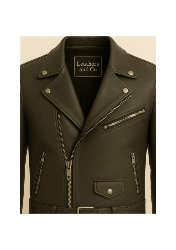 Classic Moto Leather Jacket – Graphite Grey