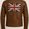 Vintage Union Jack Leather Jacket – Cognac Brown