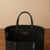 Classic Everyday Leather Tote – Black